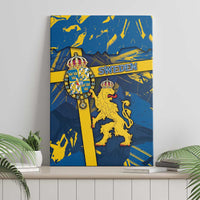 Sweden Canvas Wall Art Coat Of Arms Unique Style - Wonder Print Shop