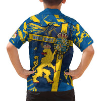 Personalized Sweden Family Matching Off Shoulder Short Dress and Hawaiian Shirt Coat Of Arms Unique Style - Wonder Print Shop