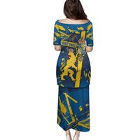 Personalized Sweden Family Matching Puletasi and Hawaiian Shirt Coat Of Arms Unique Style - Wonder Print Shop