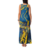 Personalized Sweden Family Matching Tank Maxi Dress and Hawaiian Shirt Coat Of Arms Unique Style - Wonder Print Shop