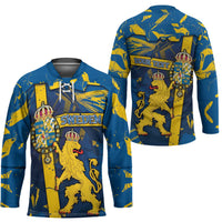 Personalized Sweden Hockey Jersey Coat Of Arms Unique Style - Wonder Print Shop