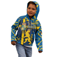 Personalized Sweden Kid Hoodie Coat Of Arms Unique Style - Wonder Print Shop
