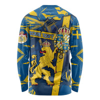 Personalized Sweden Long Sleeve Shirt Coat Of Arms Unique Style - Wonder Print Shop