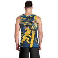 Personalized Sweden Men Tank Top Coat Of Arms Unique Style - Wonder Print Shop