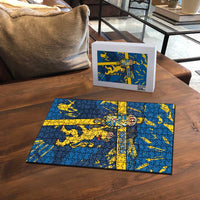 Sweden Puzzle Coat Of Arms Unique Style - Wonder Print Shop