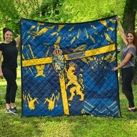 Sweden Quilt Coat Of Arms Unique Style - Wonder Print Shop
