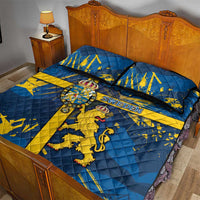Sweden Quilt Bed Set Coat Of Arms Unique Style - Wonder Print Shop