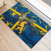 Sweden Rubber Doormat Coat Of Arms Unique Style - Wonder Print Shop