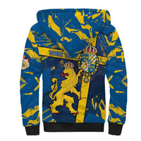 Personalized Sweden Sherpa Hoodie Coat Of Arms Unique Style - Wonder Print Shop