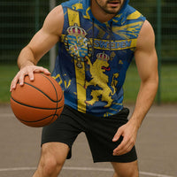 Personalized Sweden Sleeveless Hoodie Coat Of Arms Unique Style - Wonder Print Shop