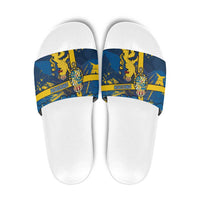Sweden Slide Sandals Coat Of Arms Unique Style - Wonder Print Shop