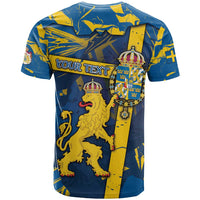 Personalized Sweden T Shirt Coat Of Arms Unique Style - Wonder Print Shop