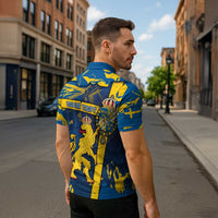 Personalized Sweden Zipper Polo Shirt Coat Of Arms Unique Style - Wonder Print Shop