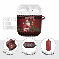 Guitar Christmas AirPods Case Rocking Santa - Wonder Print Shop