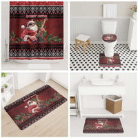 Guitar Christmas Bathroom Set Rocking Santa - Wonder Print Shop