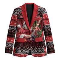 Guitar Christmas Blazer Rocking Santa - Wonder Print Shop