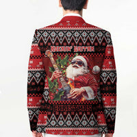 Guitar Christmas Blazer Rocking Santa - Wonder Print Shop