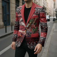 Guitar Christmas Blazer Rocking Santa - Wonder Print Shop