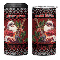 Guitar Christmas 4 in 1 Can Cooler Tumbler Rocking Santa - Wonder Print Shop