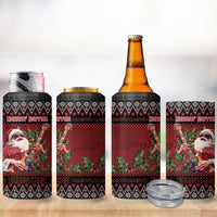 Guitar Christmas 4 in 1 Can Cooler Tumbler Rocking Santa - Wonder Print Shop