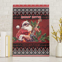 Guitar Christmas Canvas Wall Art Rocking Santa - Wonder Print Shop
