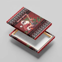 Guitar Christmas Canvas Wall Art Rocking Santa - Wonder Print Shop