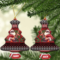 Guitar Christmas Ceramic Ornament Rocking Santa - Wonder Print Shop