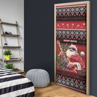 Guitar Christmas Door Cover Rocking Santa - Wonder Print Shop