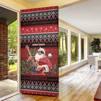 Guitar Christmas Door Cover Rocking Santa - Wonder Print Shop