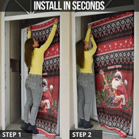 Guitar Christmas Door Cover Rocking Santa - Wonder Print Shop