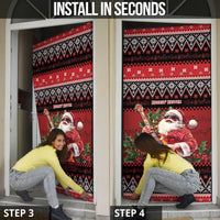 Guitar Christmas Door Cover Rocking Santa - Wonder Print Shop