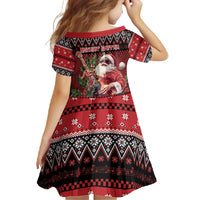Guitar Christmas Family Matching Summer Maxi Dress and Hawaiian Shirt Rocking Santa - Wonder Print Shop