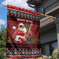 Guitar Christmas Garden Flag Rocking Santa - Wonder Print Shop