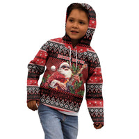 Guitar Christmas Kid Hoodie Rocking Santa - Wonder Print Shop