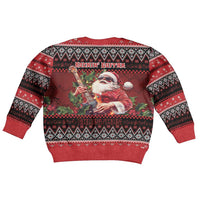 Guitar Christmas Kid Ugly Christmas Sweater Rocking Santa - Wonder Print Shop