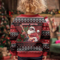 Guitar Christmas Kid Ugly Christmas Sweater Rocking Santa - Wonder Print Shop