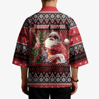 Guitar Christmas Kimono Rocking Santa - Wonder Print Shop