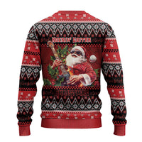 Guitar Christmas Ugly Christmas Sweater Rocking Santa - Wonder Print Shop