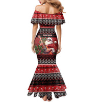 Guitar Christmas Mermaid Dress Rocking Santa - Wonder Print Shop