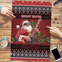 Guitar Christmas Puzzle Rocking Santa - Wonder Print Shop