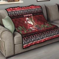 Guitar Christmas Quilt Rocking Santa - Wonder Print Shop