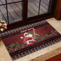 Guitar Christmas Rubber Doormat Rocking Santa - Wonder Print Shop