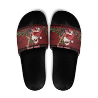 Guitar Christmas Slide Sandals Rocking Santa - Wonder Print Shop