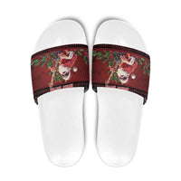Guitar Christmas Slide Sandals Rocking Santa - Wonder Print Shop