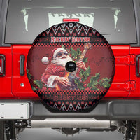 Guitar Christmas Spare Tire Cover Rocking Santa - Wonder Print Shop