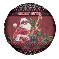 Guitar Christmas Spare Tire Cover Rocking Santa - Wonder Print Shop