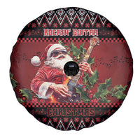 Guitar Christmas Spare Tire Cover Rocking Santa - Wonder Print Shop