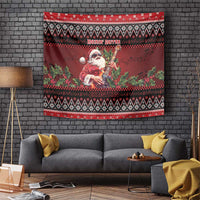 Guitar Christmas Tapestry Rocking Santa - Wonder Print Shop