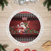 Guitar Christmas Tree Skirt Rocking Santa - Wonder Print Shop