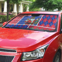 Haiti Christmas Auto Sun Shade Santa With Fanal Haitian Patchwork Style - Wonder Print Shop